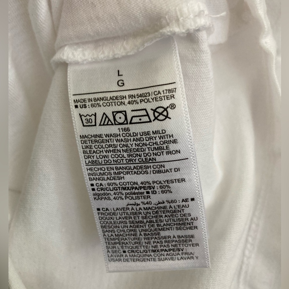 Old Navy | NWT Men’s Casual White Crew Neck Short Sleeve T-shirt - Picture 4 of 4